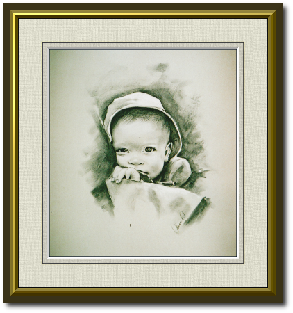 <a href="Preisliste.php#preise_kohle">» zur Preisliste</a><br /><br /><a href="Techniken.php#kohle">» Technik: Kohle</a> Kinderportrait