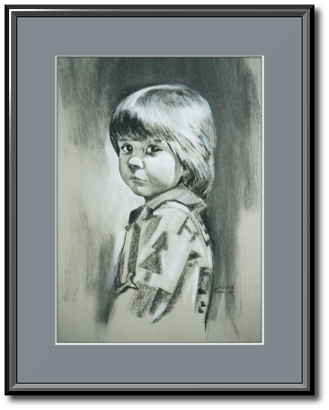 <a href="Preisliste.php#preise_kohle">» zur Preisliste</a><br /><br /><a href="Techniken.php#kohle">» Technik: Kohle</a> Kinderportrait