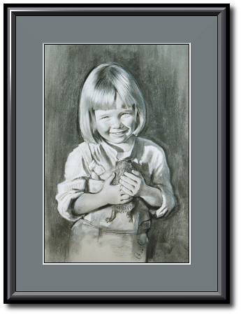 <a href="Preisliste.php#preise_kohle">» zur Preisliste</a><br /><br /><a href="Techniken.php#kohle">» Technik: Kohle</a> Kinderportrait