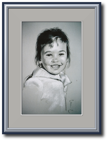 <a href="Preisliste.php#preise_kohle">» zur Preisliste</a><br /><br /><a href="Techniken.php#kohle">» Technik: Kohle</a> Kinderportrait