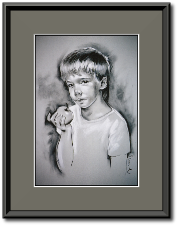 <a href="Preisliste.php#preise_kohle">» zur Preisliste</a><br /><br /><a href="Techniken.php#kohle">» Technik: Kohle</a> Kinderportrait