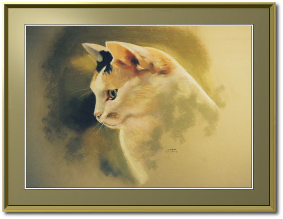 <a href="Preisliste.php#preise_kreide">» zur Preisliste</a><br /><br /><a href="Techniken.php#kreide">» Technik: Kreide</a> Katzenportrait
