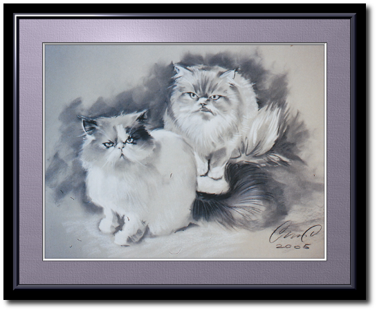 <a href="Preisliste.php#preise_kohle">» zur Preisliste</a><br /><br /><a href="Techniken.php#kohle">» Technik: Kohle</a> Katzenportrait